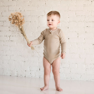 KidWild Organic Vintage Bodysuit L/S, Oatmeal